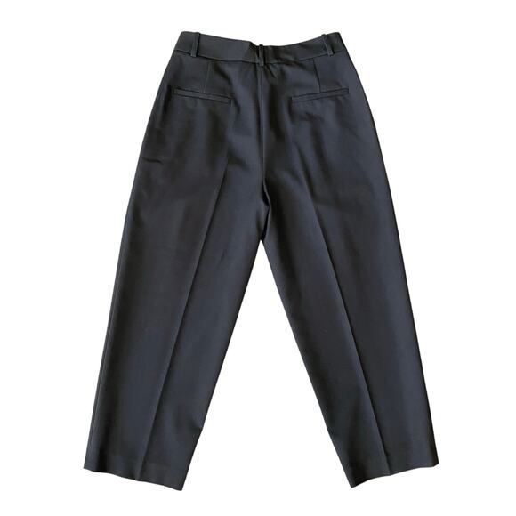 Antonio Melanie Ponte Emery Trouser Pants Sz 8 Black Pleated High Waisted Ankle - Picture 3 of 8